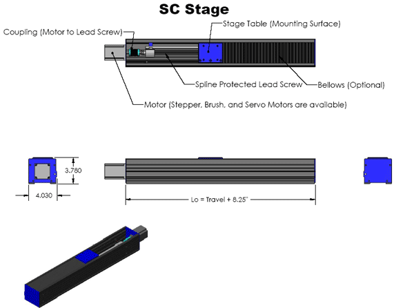 lead screw ball stages